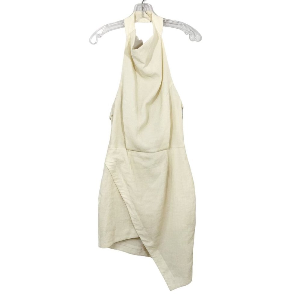 NEW Elliatt x Free People Keilani Dress Ivory Halter Asymmetrical Hem Size Small